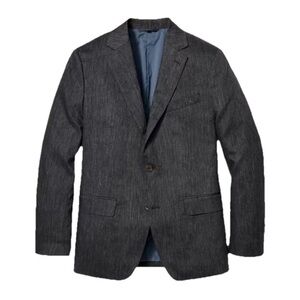 Bonobos Italian Stretch Linen Suit Jacket Athletic Fit Charcoal 38S NWT $500